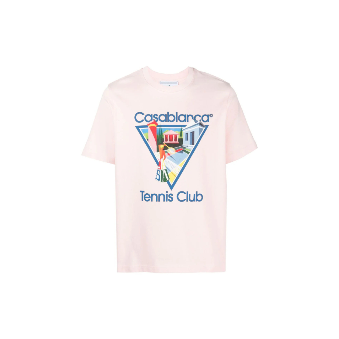 Casbalanca 'Tennis Club La Joueuse' T-Shirt Pink