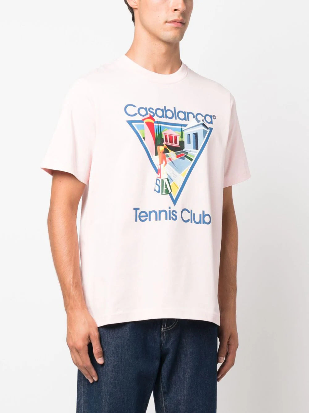 Casbalanca 'Tennis Club La Joueuse' T-Shirt Pink