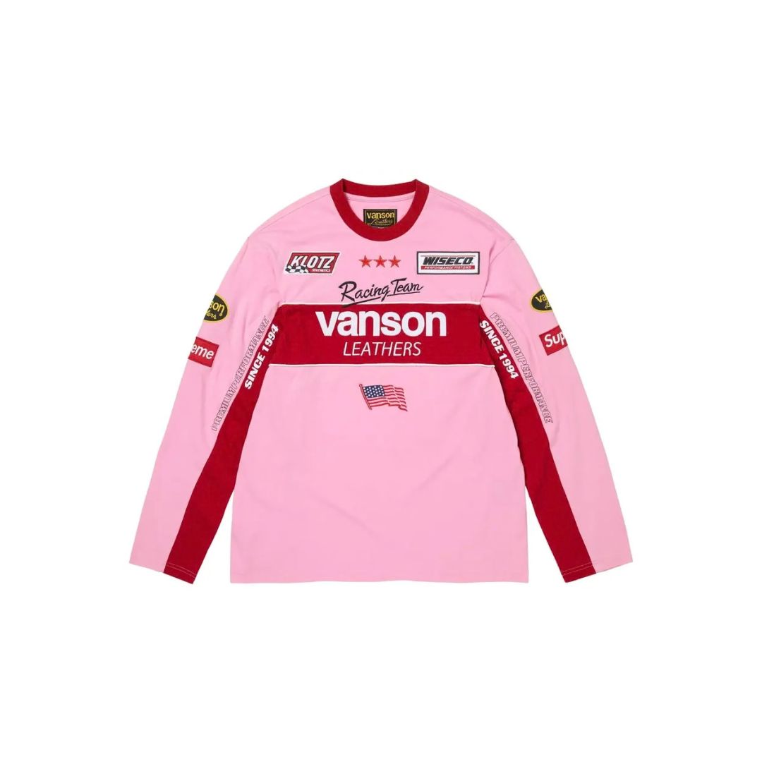 Supreme x Vanson Leathers Long-Sleeve Top 'Pink'