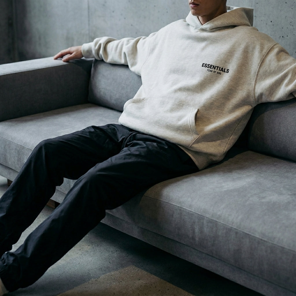 Fear of God Essentials Hoodie 'Light Oatmeal' (SS22)