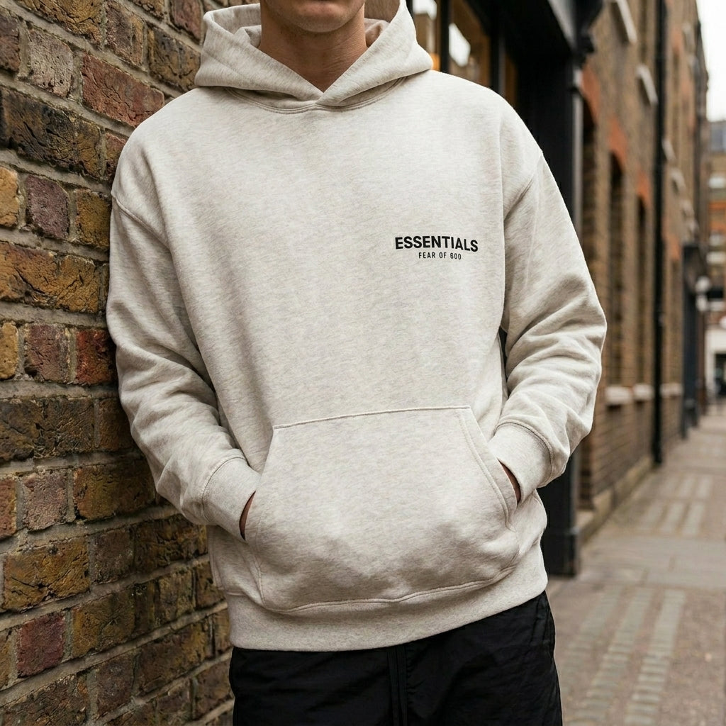 Fear of God Essentials Hoodie 'Light Oatmeal' (SS22)