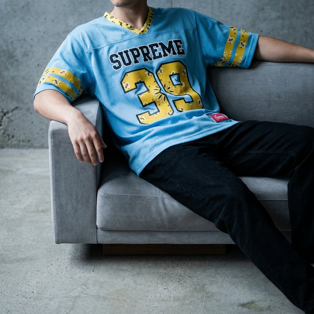 Supreme Bandana Football Jersey 'Blue'