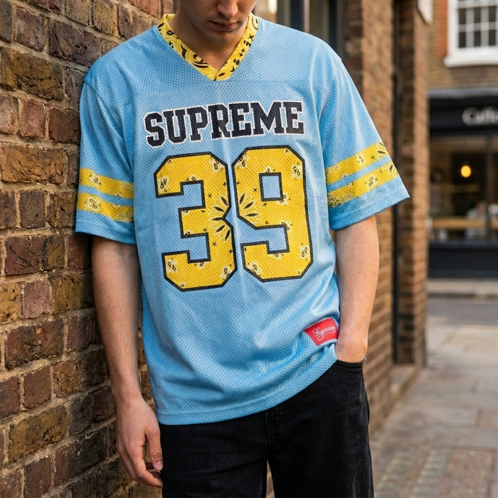 Supreme Bandana Football Jersey 'Blue'