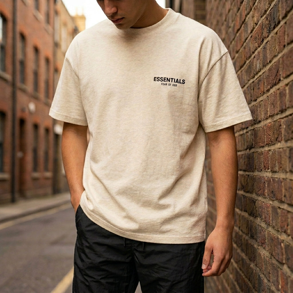 Fear of God Essentials T-Shirt 'Light Oatmeal' (SS22)