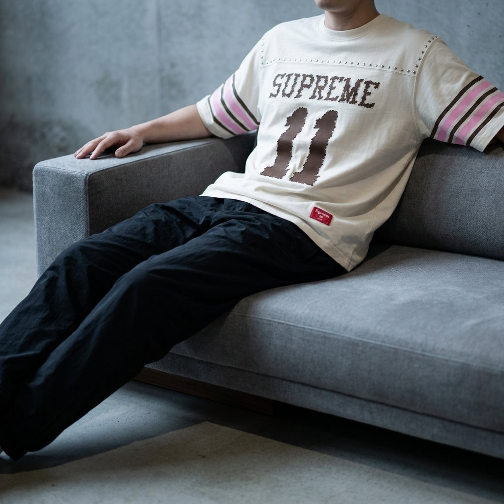 Supreme Studded Short-Sleeve Top 'Cream'