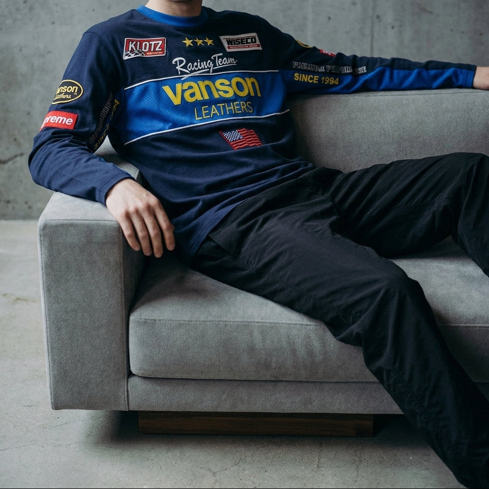 Supreme x Vanson Leathers Long-Sleeve Top 'Navy'