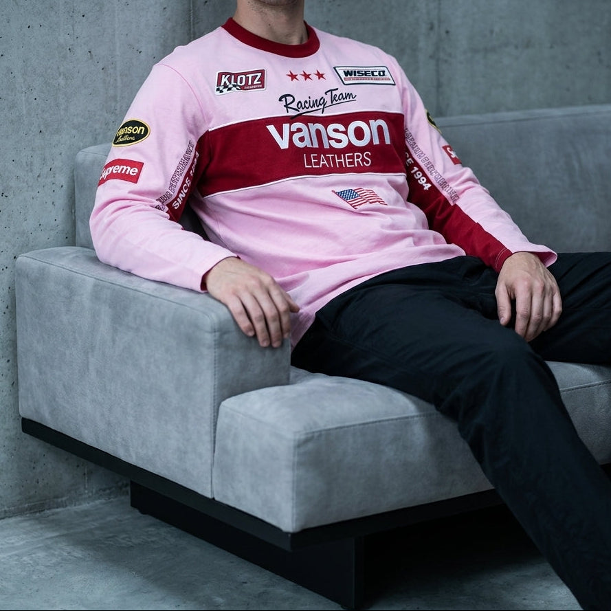 Supreme x Vanson Leathers Long-Sleeve Top 'Pink'