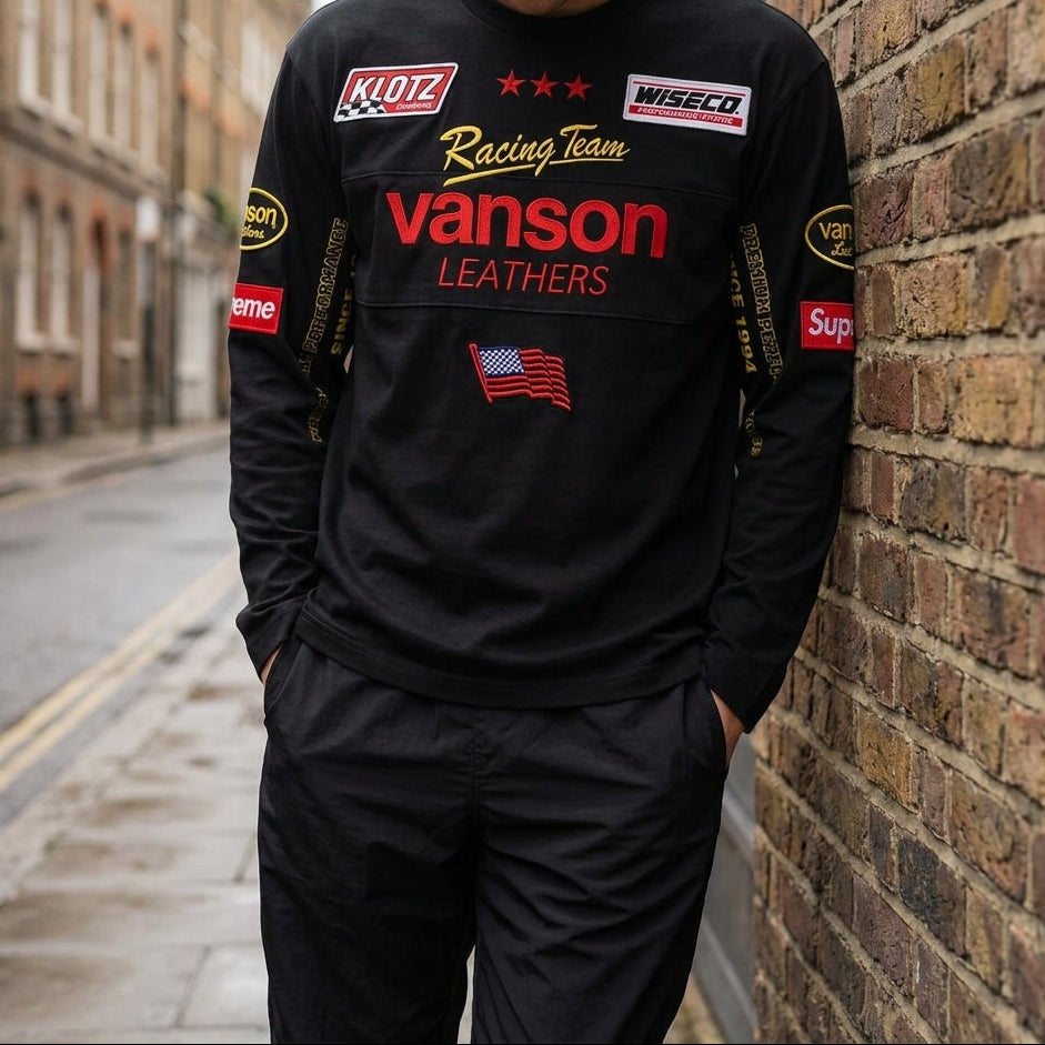 Supreme x Vanson Leathers Long-Sleeve Top 'Black'