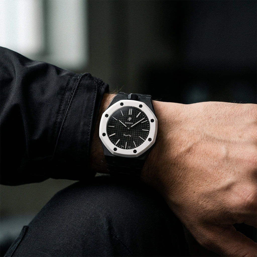 Swatch X Audemars Piguet Royal Pop Bioceramic Watch Strap 'Ochro Negro'