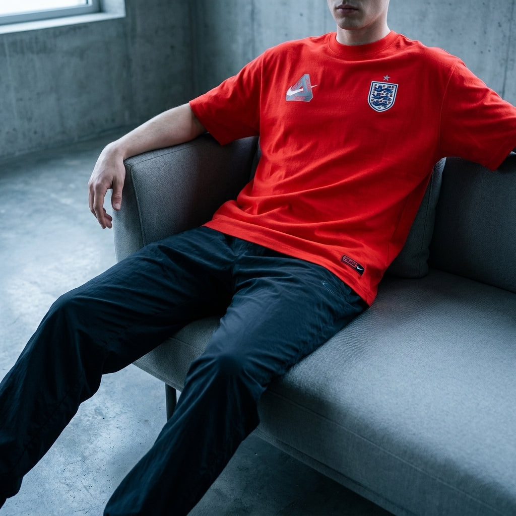 England Nike x Palace Premium T-Shirt 'Red'