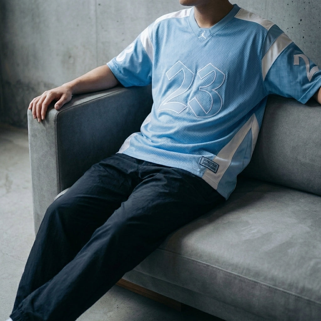 Supreme x Air Jordan Warm Up Jersey 'Light Blue'
