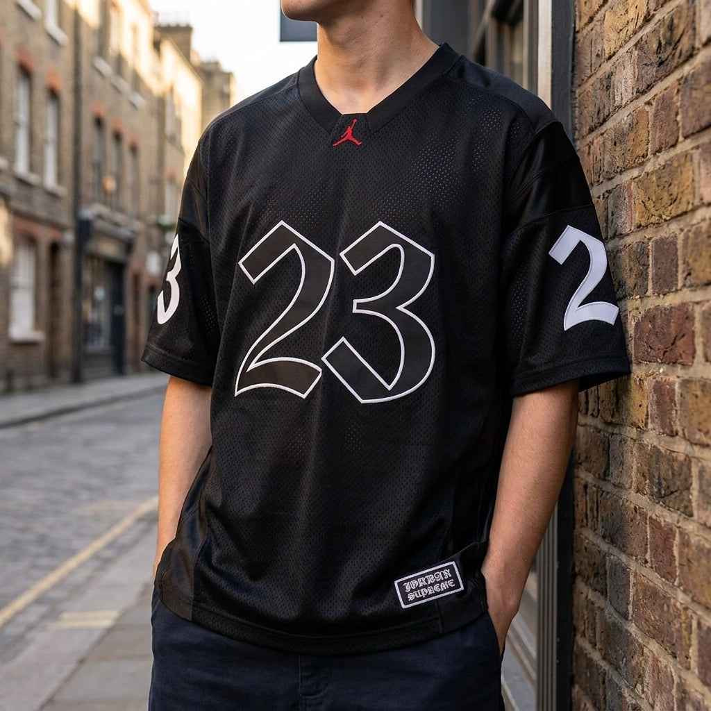 Supreme X Air Jordan Warm Up Jersey 'Black'