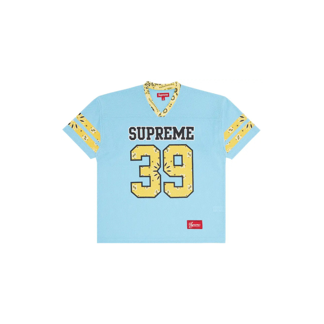 シャツ Supreme Bandana Football Jersey Bule Supreme Bandana Football Jersey Blue | ResellZone
