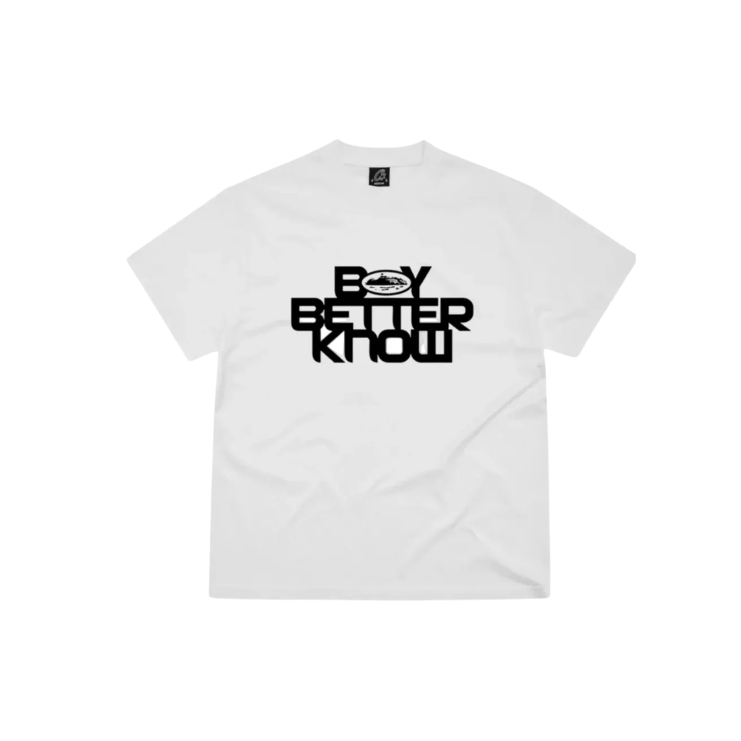 Corteiz Alcatraz 'Boy Better Know' White T-Shirt