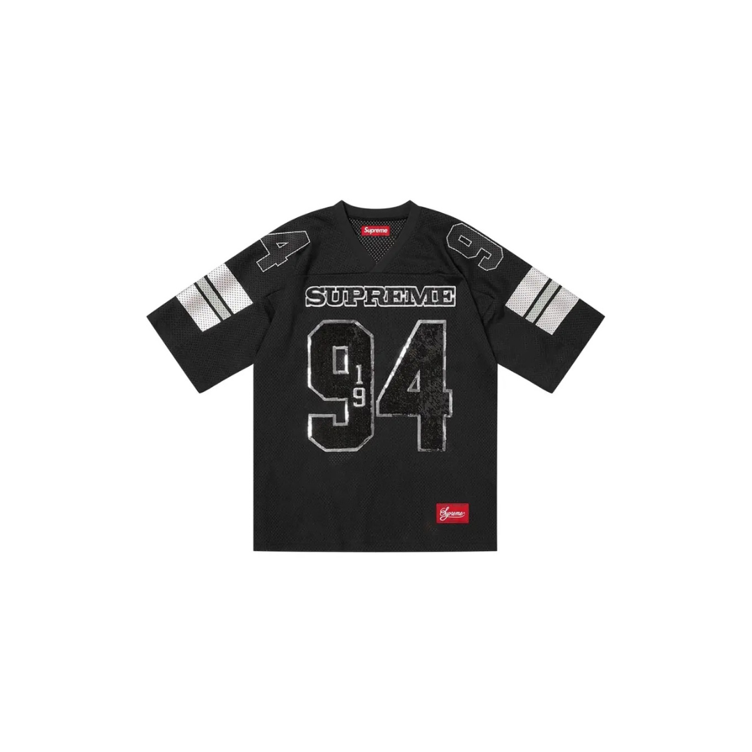 Supreme Sequin Football Jersey 'Black'