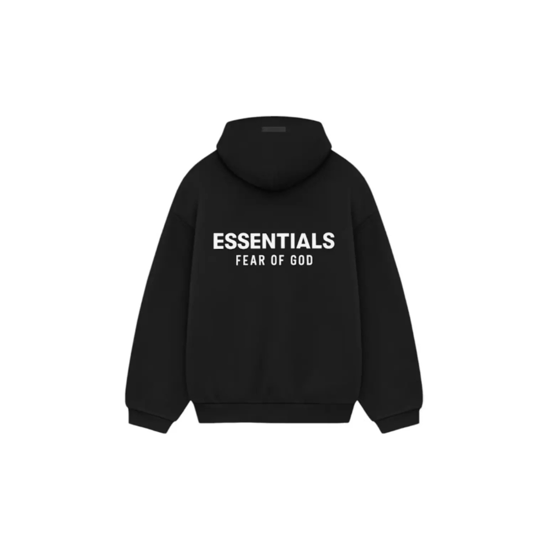Fear Of God Essentials Black Hoodie FW24