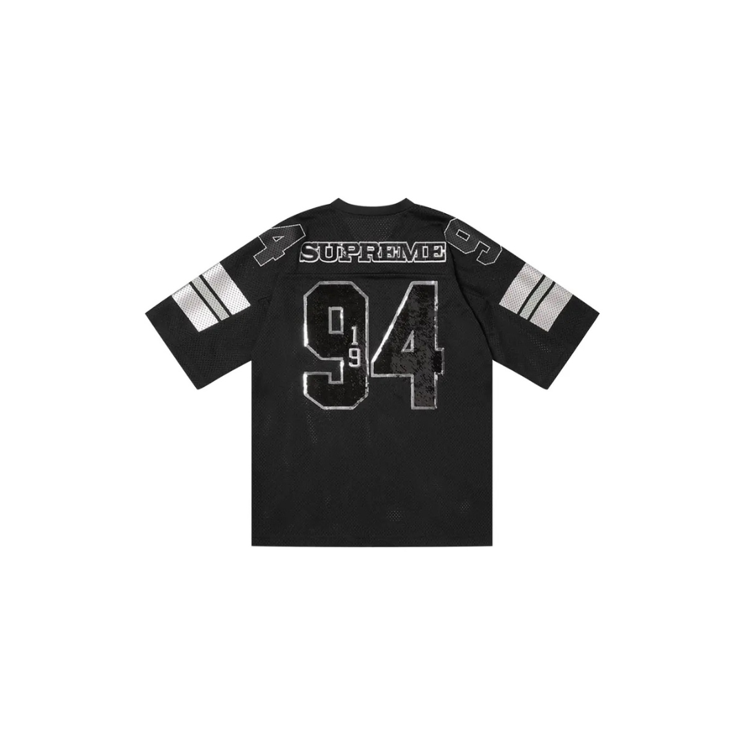 Supreme Sequin Football Jersey 'Black'