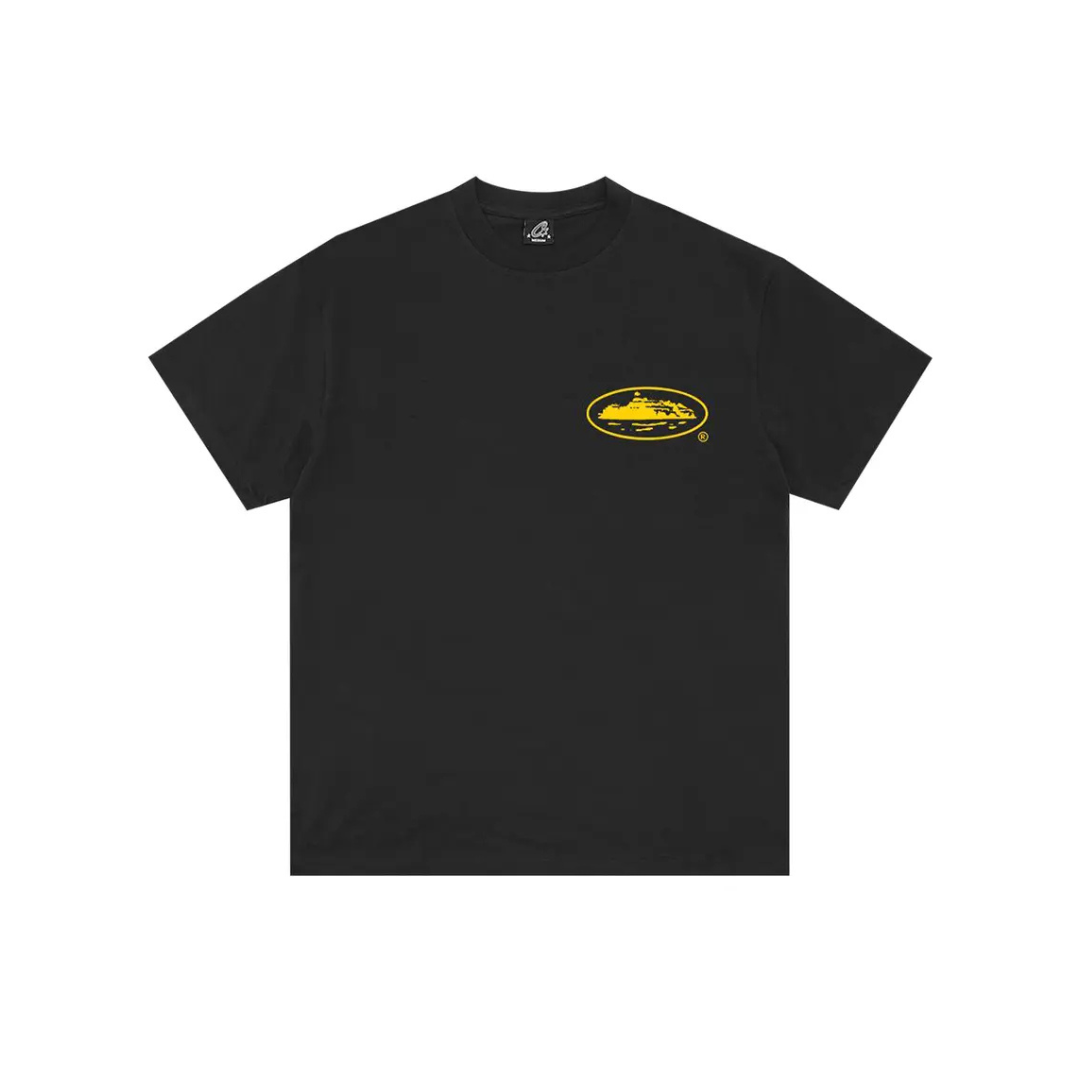 Corteiz 'OG Island' Black Yellow T-Shirt
