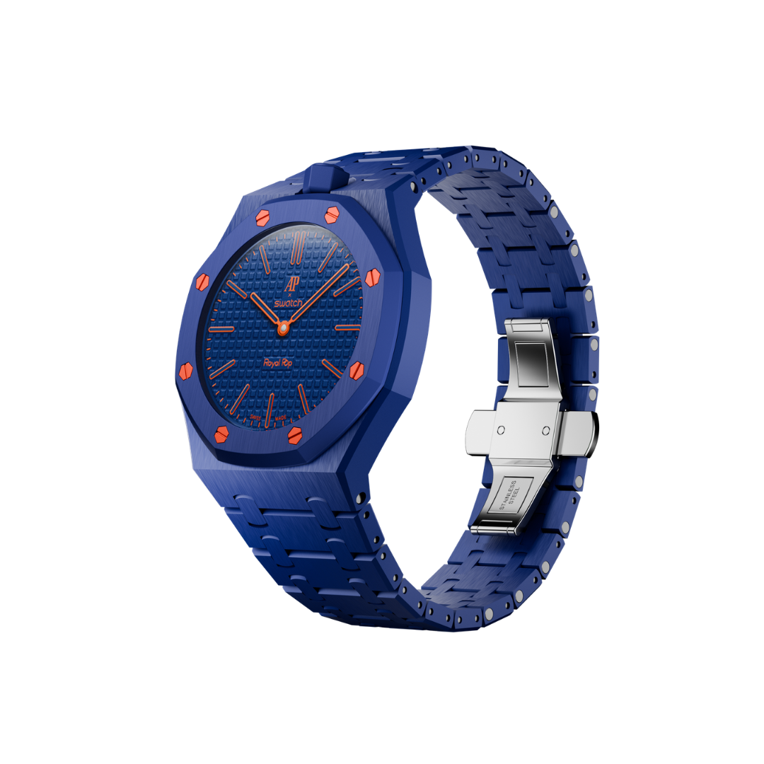 Swatch X Audemars Piguet Royal Pop Bioceramic Watch Strap 'Orenji Hachi'