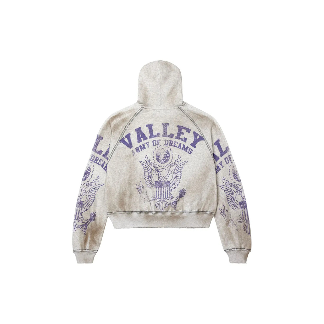 Valley Dreams - Vale Forever Army Zip Up 'Dirt Grey'