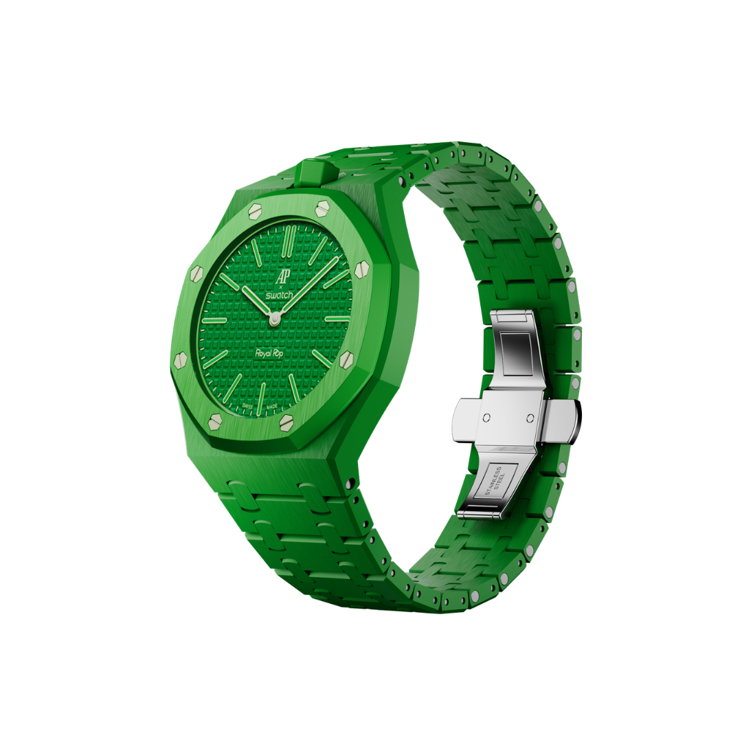 Swatch X Audemars Piguet Royal Pop Bioceramic Watch Strap 'Green Eight'