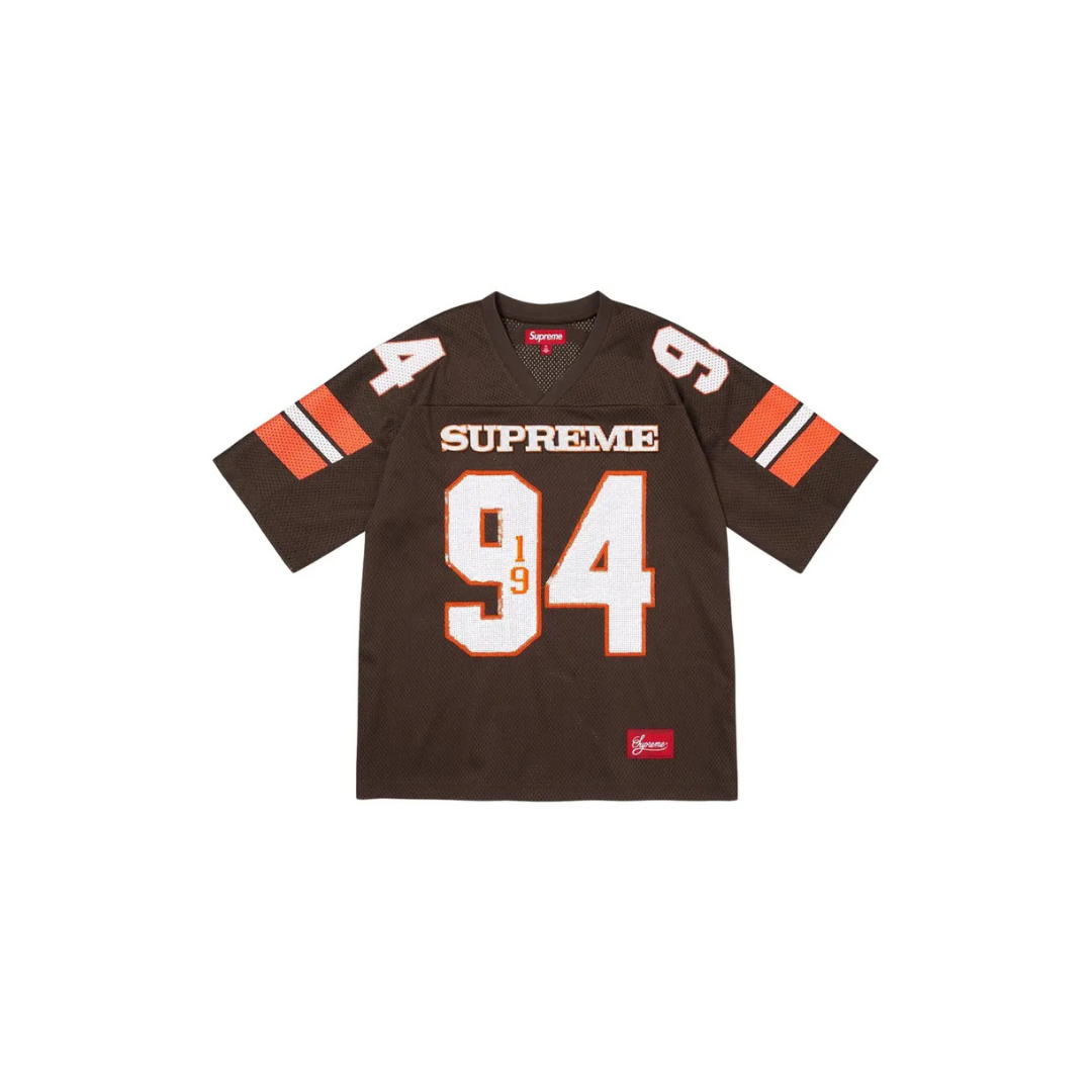 Supreme Sequin Football Jersey 'Brown'