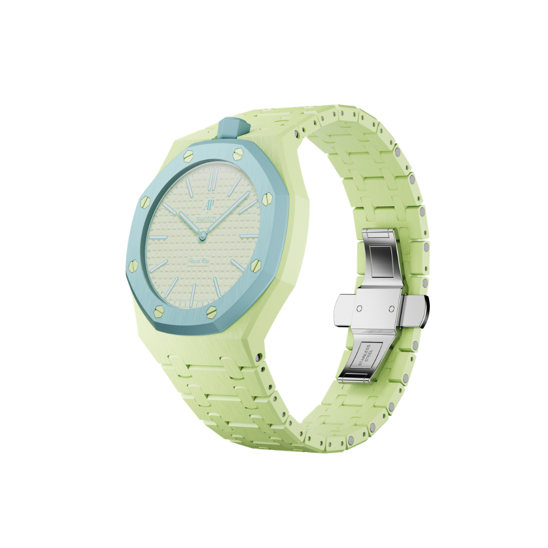 Swatch X Audemars Piguet Royal Pop Bioceramic Watch Strap 'Blaue Acht'