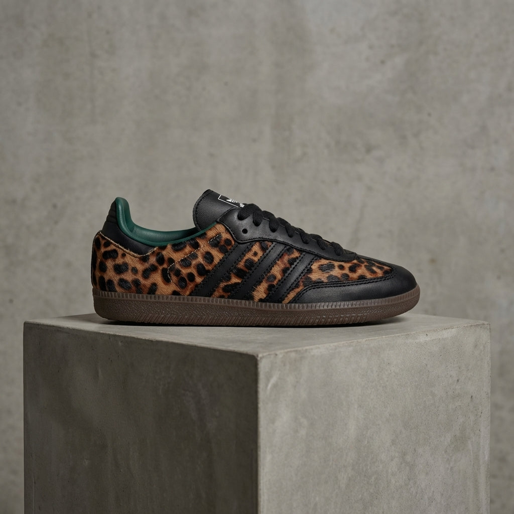 Adidas Samba OG Black Green Leopard Women's