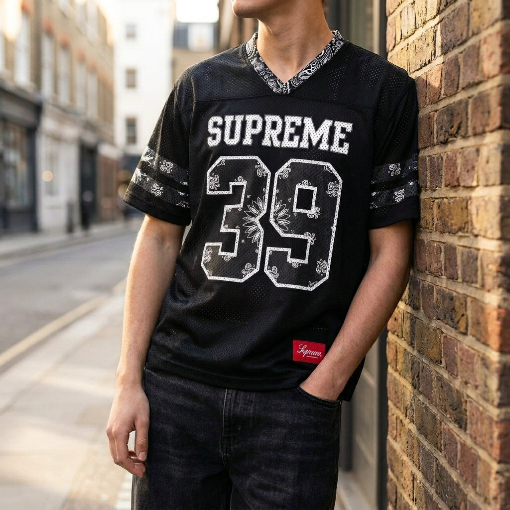 Supreme Bandana Football Jersey 'Black'