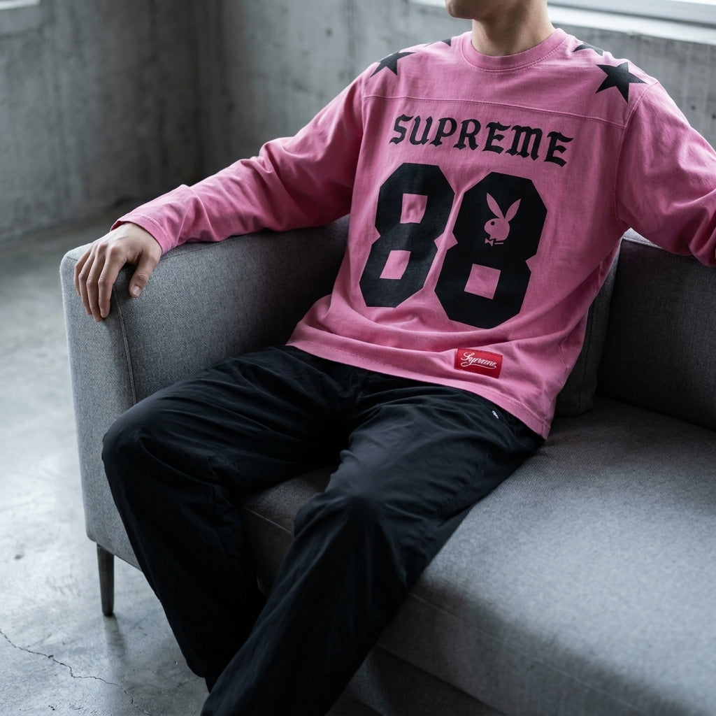 Supreme x Playboy Long-Sleeve Top 'Pink'