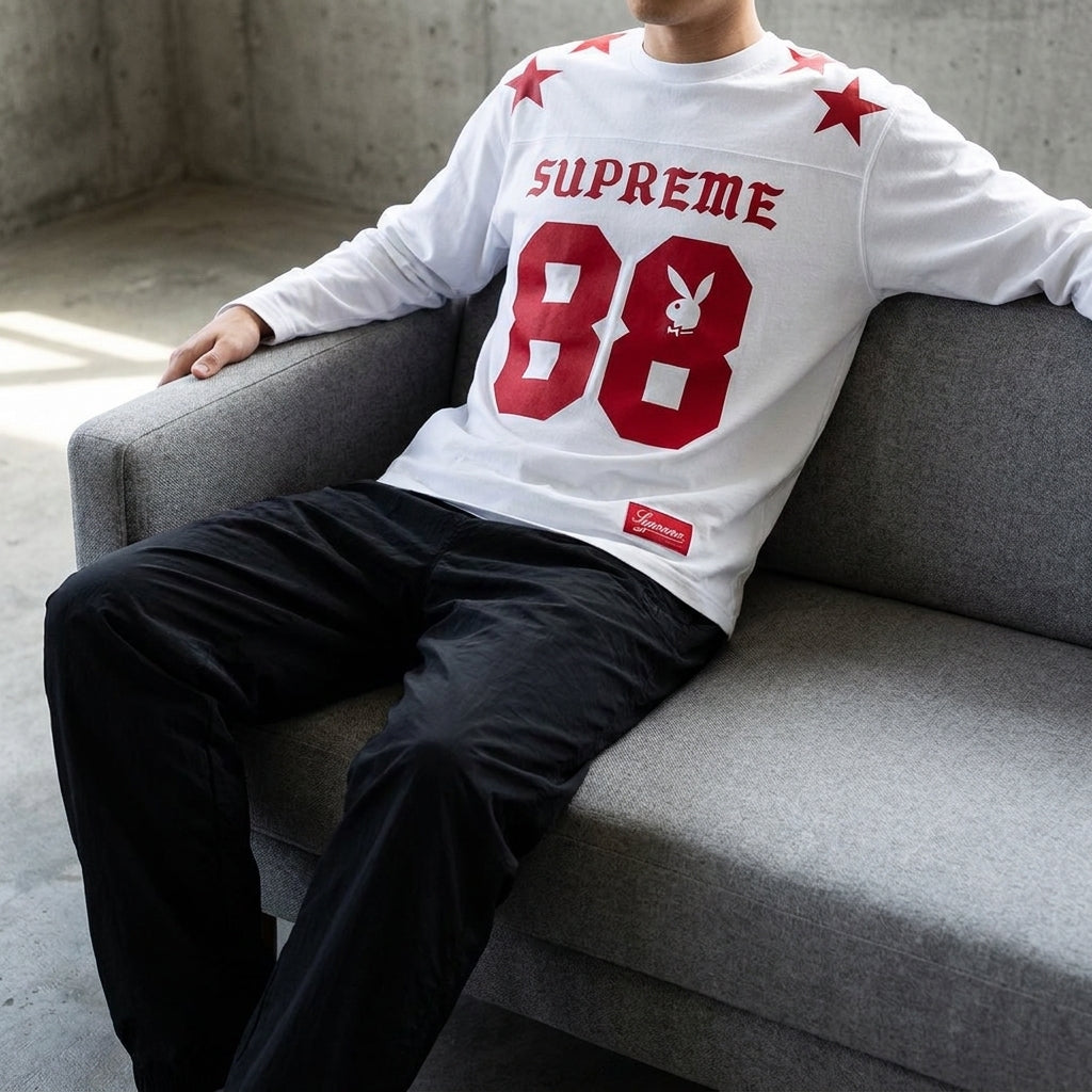 Supreme x Playboy Long-Sleeve Top 'White'
