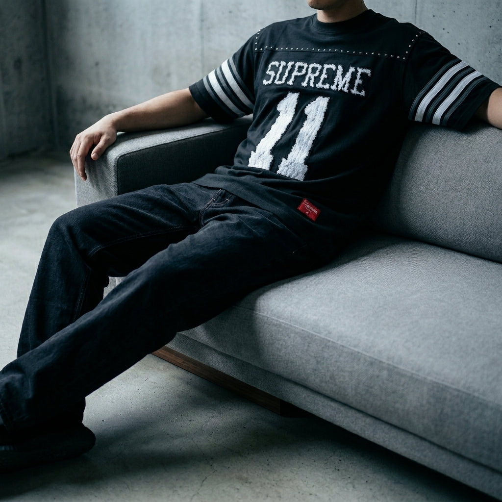 Supreme Studded Short-Sleeve Top 'Black'
