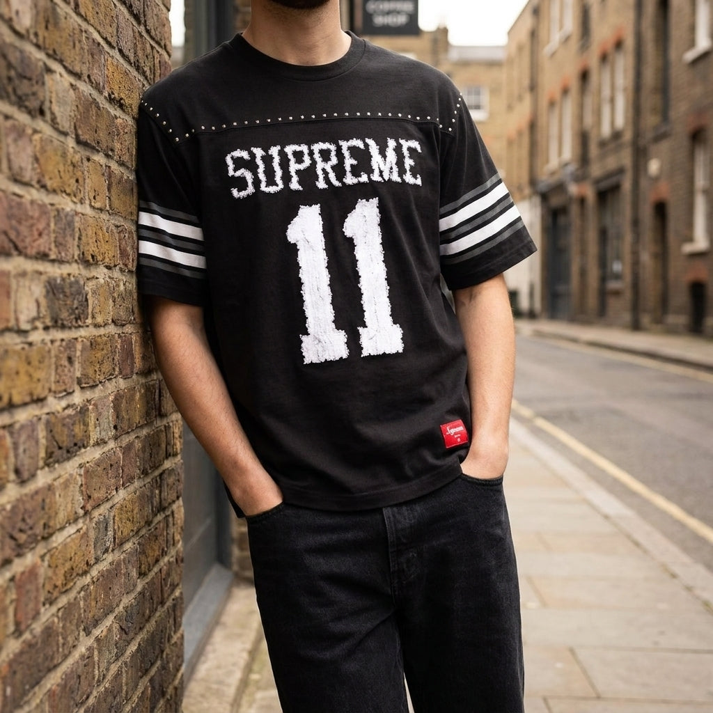 Supreme Studded Short-Sleeve Top 'Black'