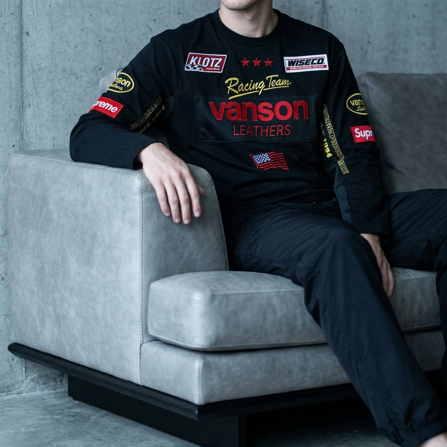 Supreme x Vanson Leathers Long-Sleeve Top 'Black'