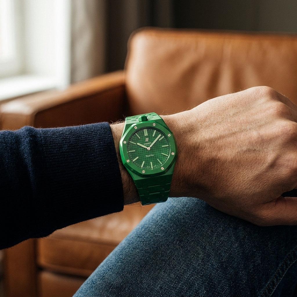 Swatch X Audemars Piguet Royal Pop Bioceramic Watch Strap 'Green Eight'