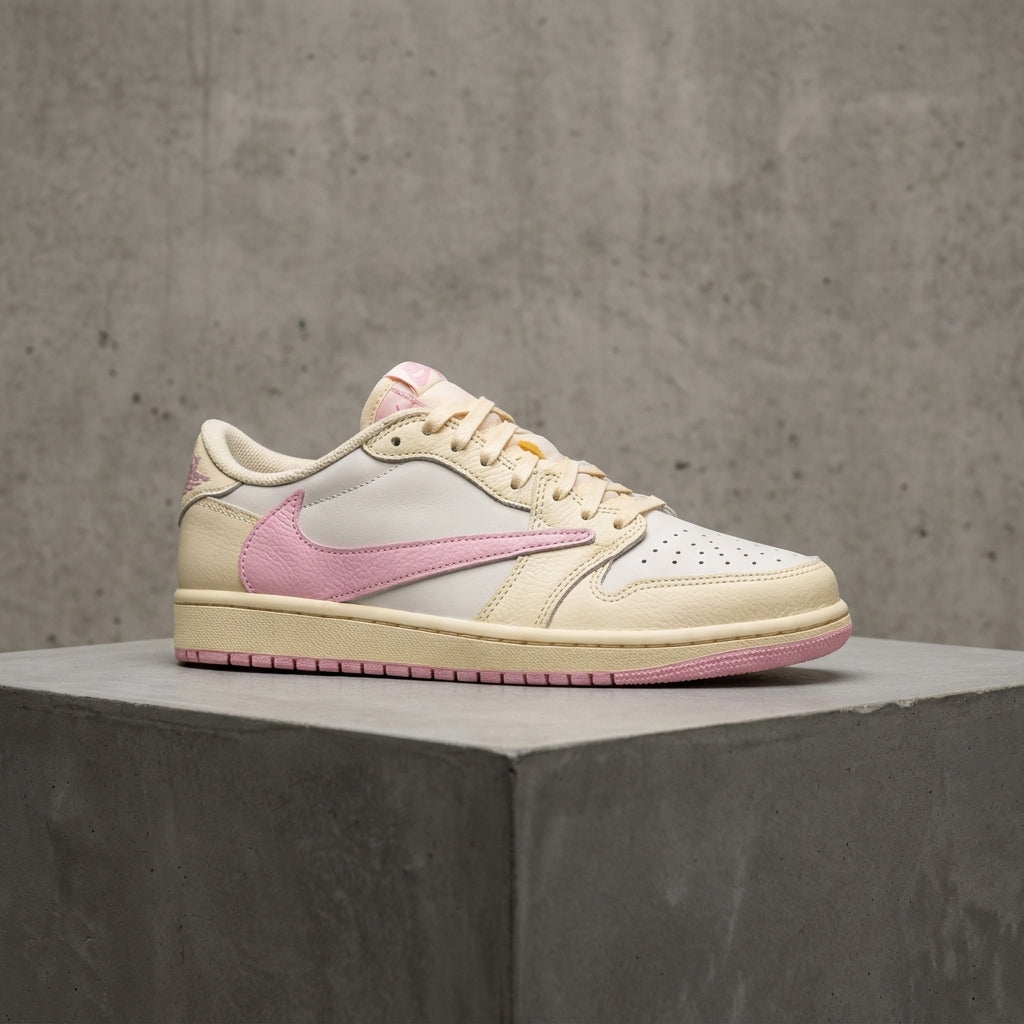 Air Jordan 1 Low OG X Travis Scott 'Shy Pink'