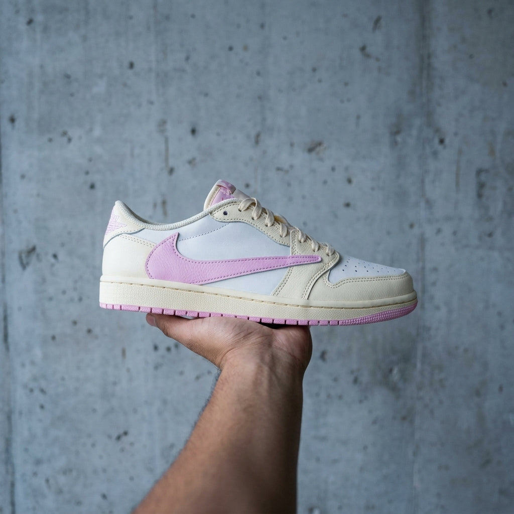Air Jordan 1 Low OG X Travis Scott 'Shy Pink'