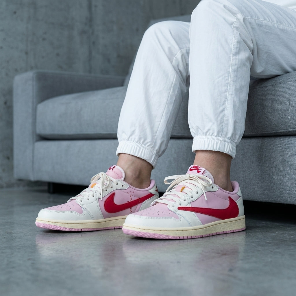Air Jordan 1 Low OG X Travis Scott 'Tropical Pink'