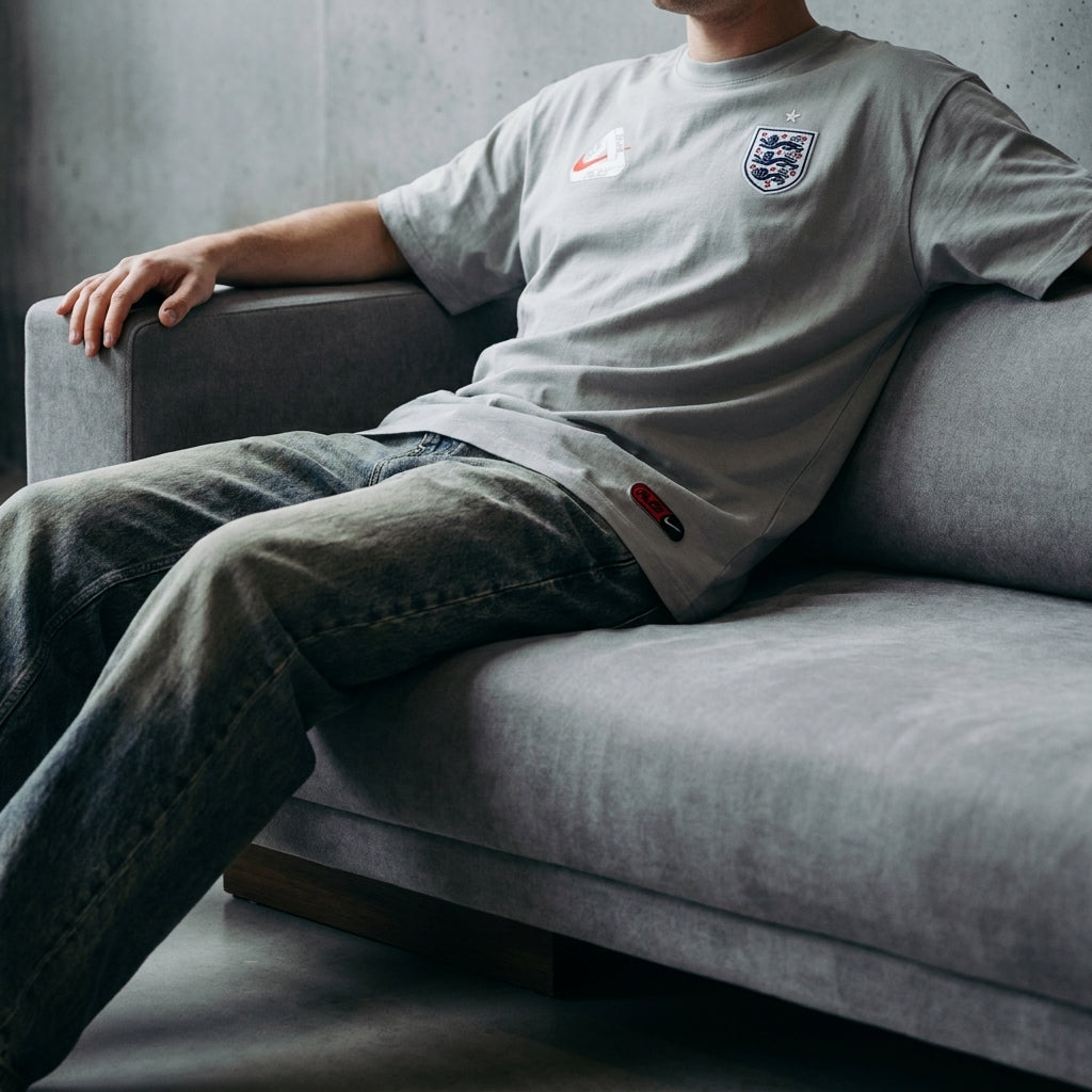 England Nike x Palace Premium T-Shirt 'Pewter Grey'