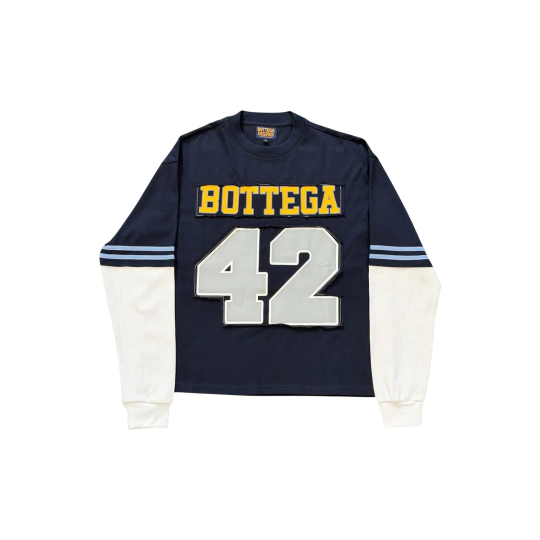Bottega Desires Jackie Robinson Long Sleeve T-Shirt 'Navy'
