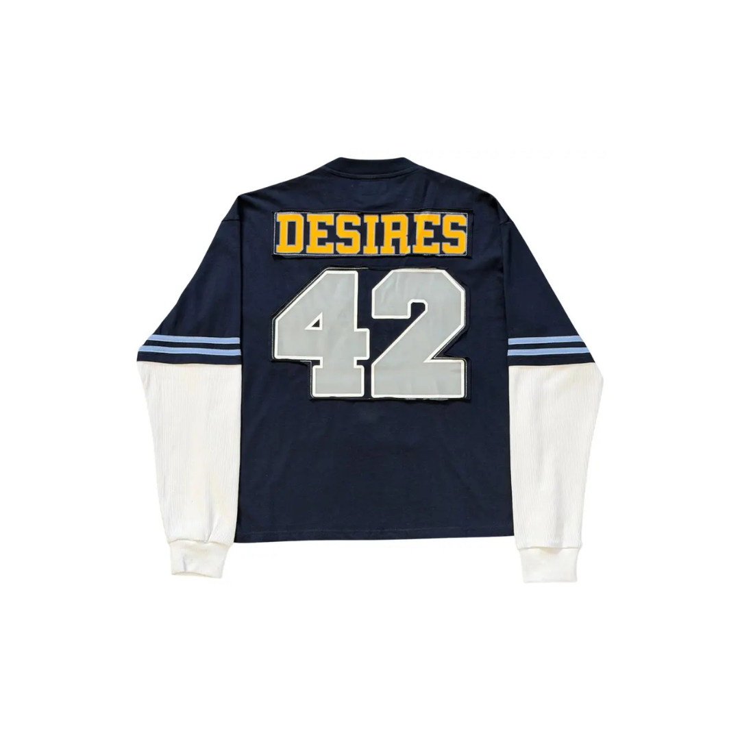 Bottega Desires Jackie Robinson Long Sleeve T-Shirt 'Navy'