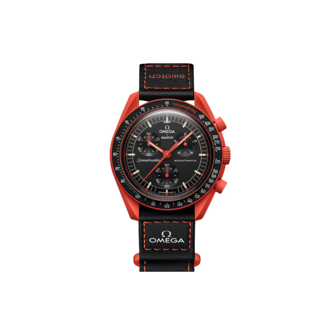 Swatch x Omega Bioceramic Moonswatch Mission on Earth 'Lava'