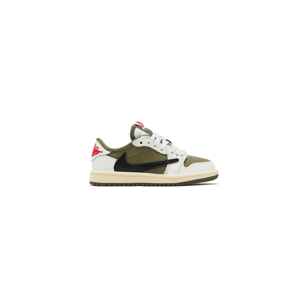 Air Jordan 1 Low OG SP X 'Travis Scott Medium Olive' (Pre-School