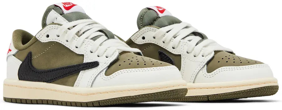 Air Jordan 1 Low OG SP X 'Travis Scott Medium Olive' (Pre-School