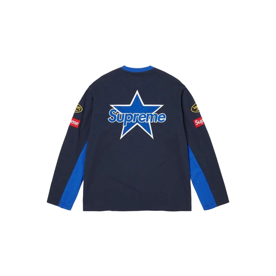 Supreme x Vanson Leathers Long-Sleeve Top 'Navy'