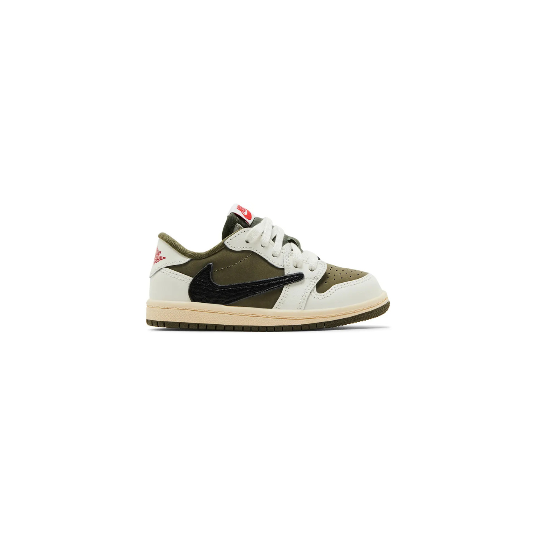 Air Jordan 1 Low OG SP X 'Travis Scott Medium Olive' (Toddler)