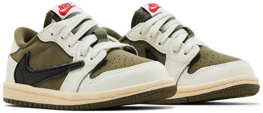 Air Jordan 1 Low OG SP X 'Travis Scott Medium Olive' (Toddler)