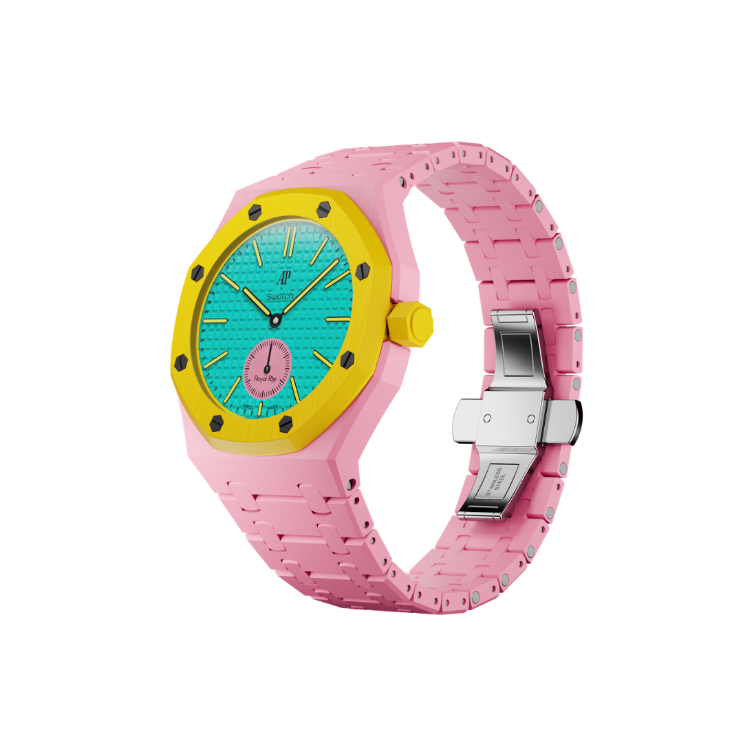 Swatch X Audemars Pink Royal Pop Bioceramic Watch Strap 'OTG ROZ