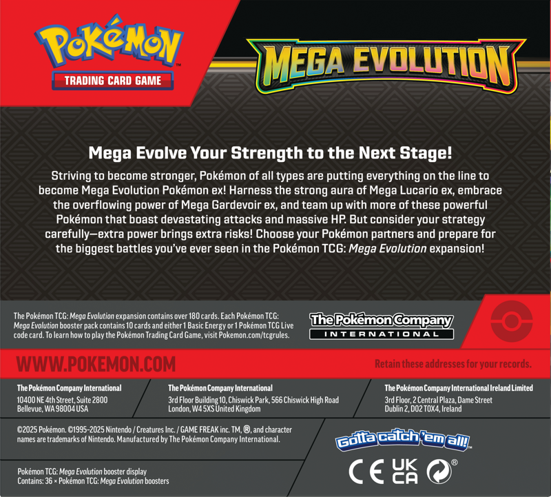 Pokemon TCG Mega Evolution Booster Box (36 Pack) Pre-Order